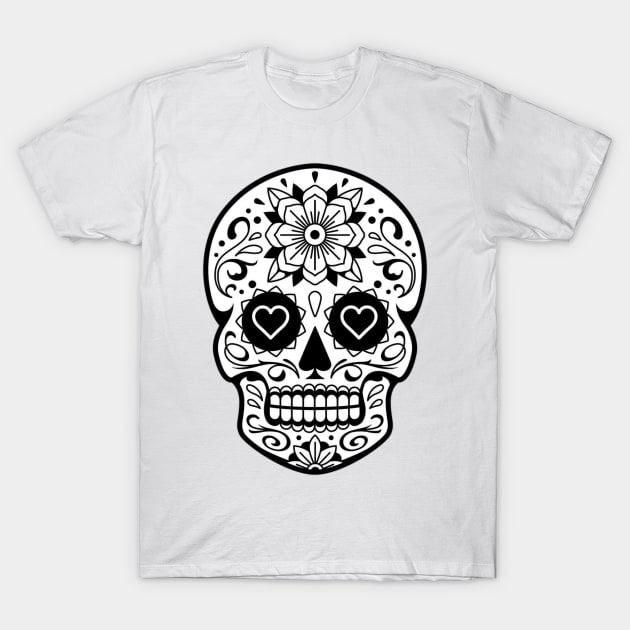 Mexican Skull with Patterns T-Shirt by TheSkullArmy